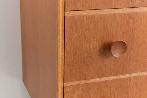 Vintage Oak Tallboy Chest of Drawers by Meredew