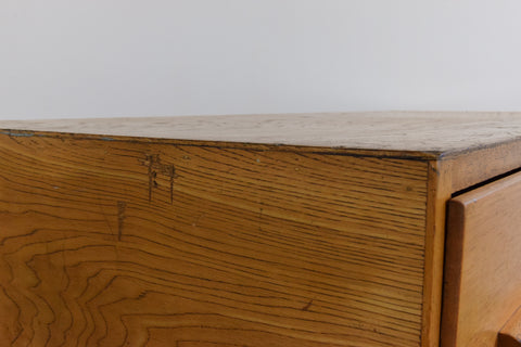 Vintage Oak 6 Drawer Chest of Drawers / Plan Chest