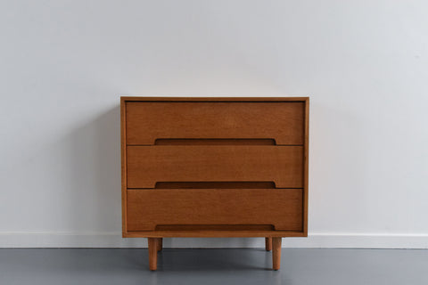 Vintage Oak 3 Drawer Stag C Range Chest of Drawers by John & Sylvia Reid