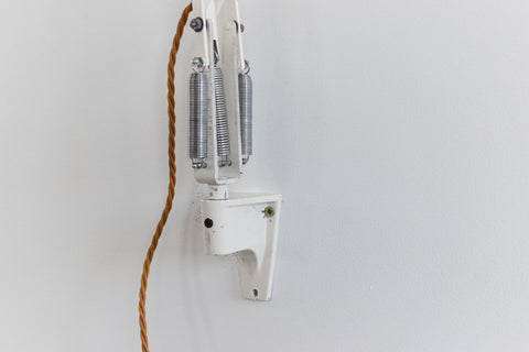 Vintage Off White Wall Mounted Anglepoise Apex 90 Lamp by Herbert Terry & Sons