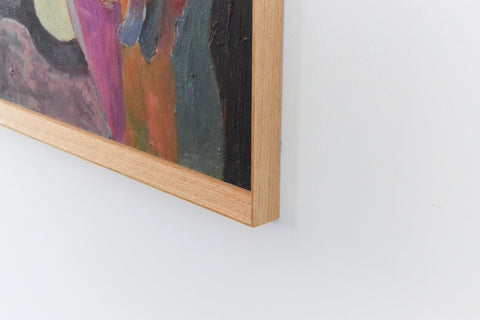 Vintage Oil on Board Portrait Painting by Artist Audrey Harling (1920-1995)