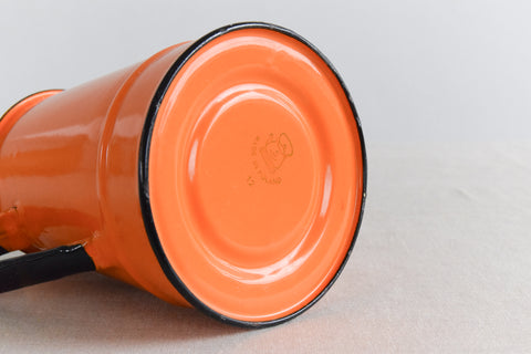 Vintage Orange Enamel Coffee Pot