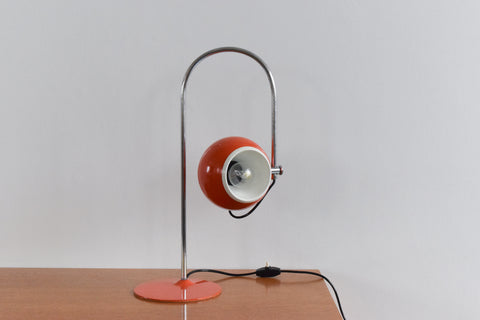 Vintage Orange Italian Eyeball Table Lamp