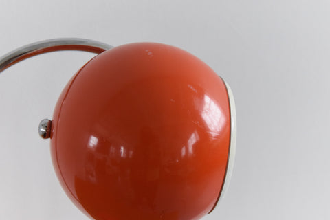 Vintage Orange Italian Eyeball Table Lamp