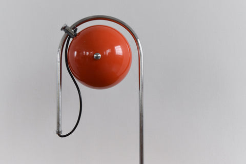 Vintage Orange Italian Eyeball Table Lamp