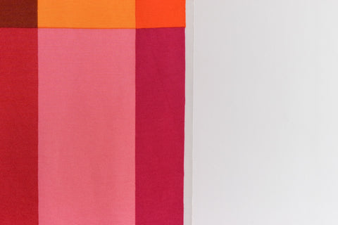 Vintage 1960s Check Geometric Fabric