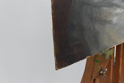Vintage Original 1960s Oil on Board Portrait Painting of an Older Male by Cynthia Oliver