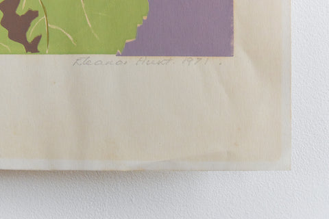Vintage Original 1970s Screen Print Poster by Eleanor Hunt