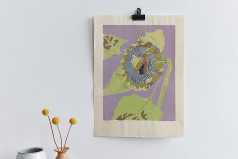 Vintage Original 1970s Screen Print Poster by Eleanor Hunt