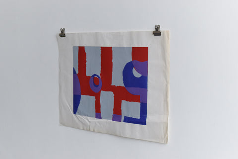 Vintage Original 1970s Screen Print Poster by Eleanor Hunt