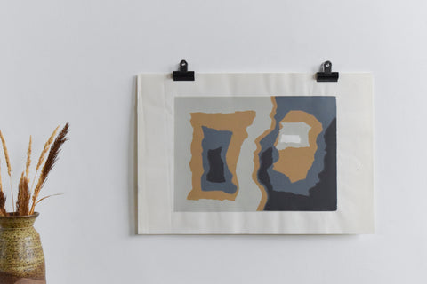 Vintage Original 1970s Screen Print Poster by Eleanor Hunt