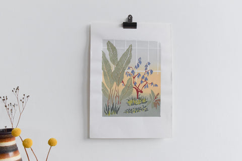 Vintage Original 1970s Screen Print Poster by Eleanor Hunt