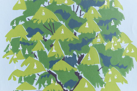 Vintage Original 1970s Screen Print Poster by Eleanor Hunt