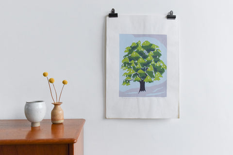 Vintage Original 1970s Screen Print Poster by Eleanor Hunt