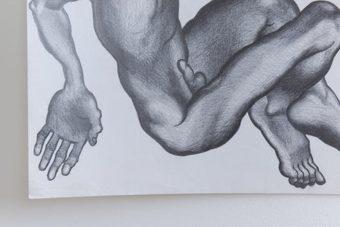 Vintage Original Figurative Pencil Drawing by Artist Robert Arthur Bramwell