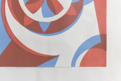 Vintage Original 1970s Screen Print Poster by Eleanor Hunt