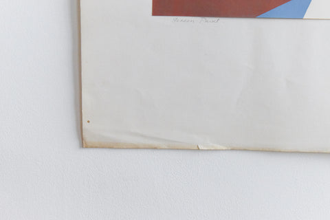 Vintage Original 1970s Screen Print Poster by Eleanor Hunt