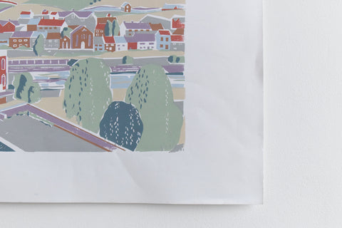 Vintage Original 1970s Screen Print Poster by Eleanor Hunt