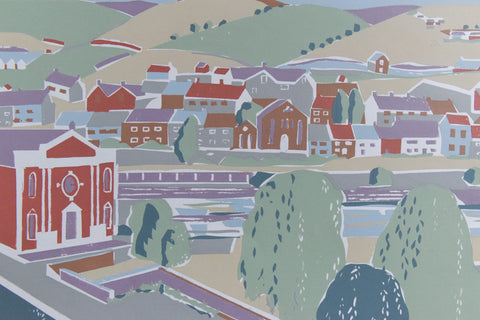 Vintage Original 1970s Screen Print Poster by Eleanor Hunt