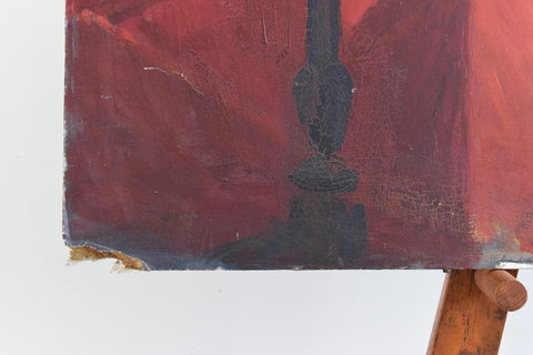 Vintage Original Painting of a Seated Female