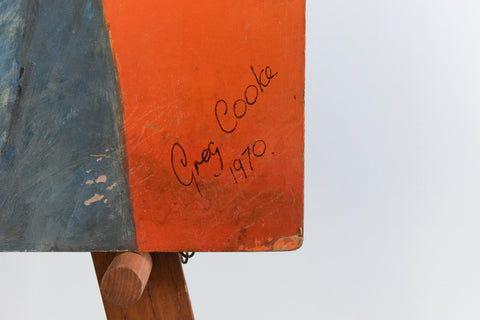 Vintage Original Self Portrait Painting by Artist Greg Cooke Dated 1970