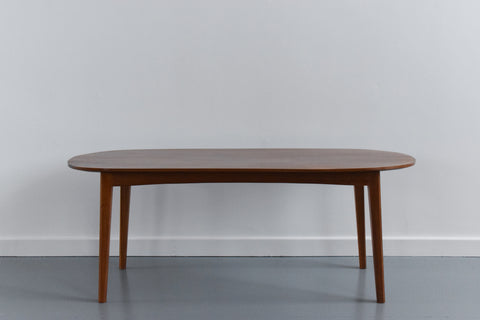 Vintage Oval Ended Wooden Coffee Table
