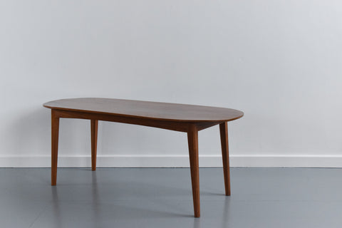 Vintage Oval Ended Wooden Coffee Table