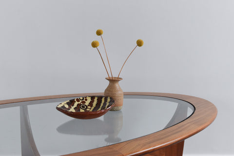 Vintage Oval G Plan Astro Teak and Glass Coffee Table