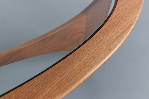 Vintage Oval G Plan Astro Teak and Glass Coffee Table