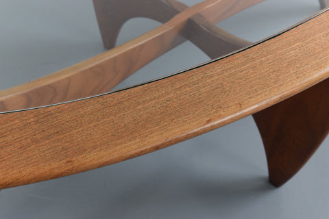 Vintage Oval G Plan Astro Teak and Glass Coffee Table