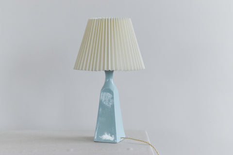 Vintage Pair Blue Ceramic Lamp Bases