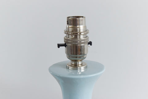 Vintage Pair Blue Ceramic Lamp Bases
