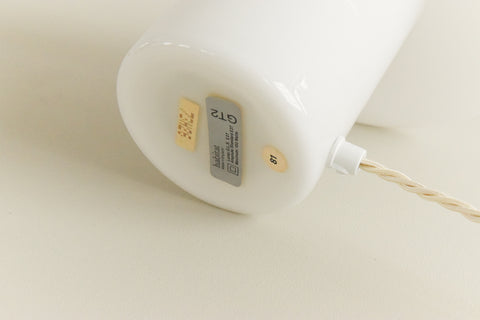 Vintage Pair of Small White Glass Mushroom Lamps by Hala Zeist for Habitat
