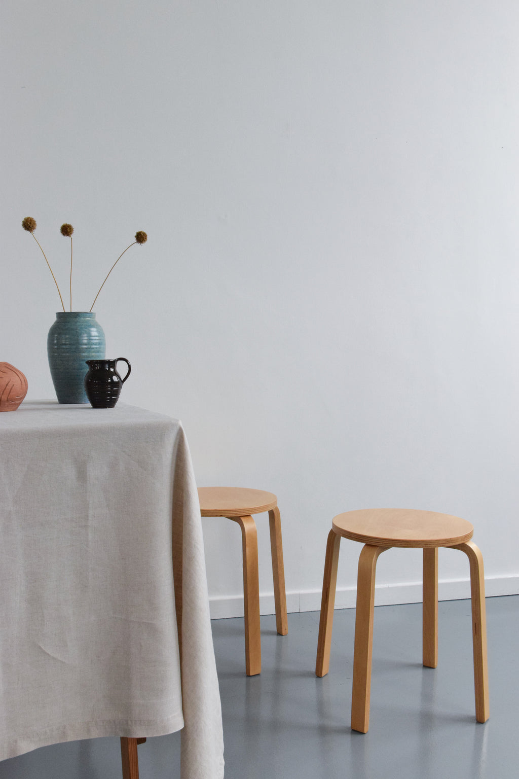 Vintage Pair of 1999 IKEA FROSTA Bent Plywood Stools – Absolutely