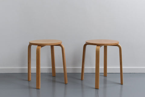 Vintage Pair of 1999 IKEA FROSTA Bent Plywood Stools