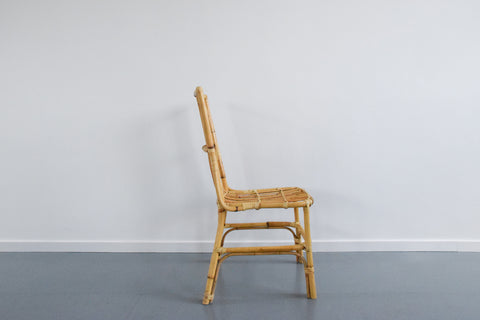 Vintage Pair of Bamboo Rattan Chairs