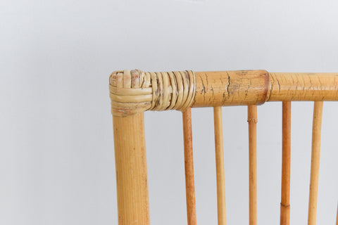 Vintage Pair of Bamboo Rattan Chairs