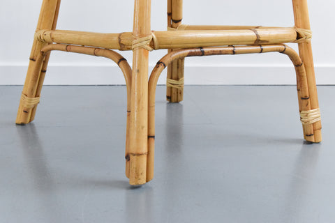 Vintage Pair of Bamboo Rattan Chairs
