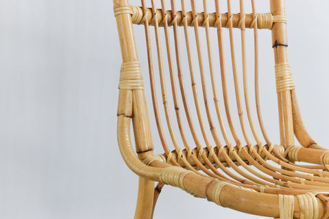 Vintage Pair of Bamboo Rattan Chairs