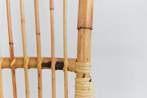 Vintage Pair of Bamboo Rattan Chairs