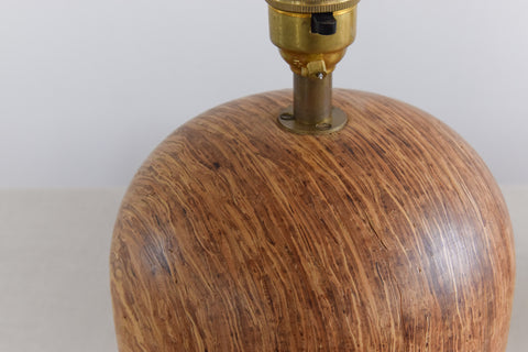 Vintage Pair of Chunky Olive Wood Lamp Bases