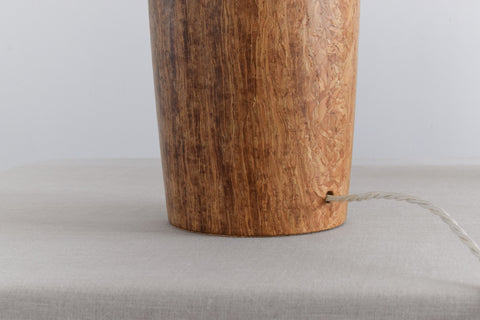 Vintage Pair of Chunky Olive Wood Lamp Bases