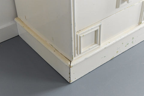 Vintage Pair of Painted White Wooden Bedside Tables