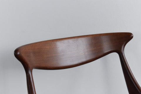 Vintage Pair of Rare Danish Early 1950s Model 71 Dining Chairs By Arne Hovmand Olsen For Mogens Kold