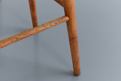 Vintage Pair of Rustic Wooden Bar Stools
