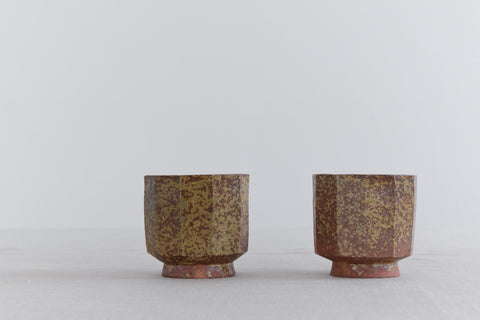 Vintage Pair of Small Studio Pottery Ceramic Cups