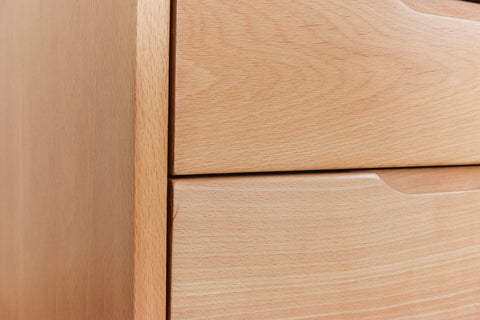 Vintage Pair of Solid Beech Bedside Drawers