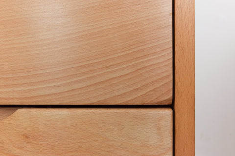 Vintage Pair of Solid Beech Bedside Drawers