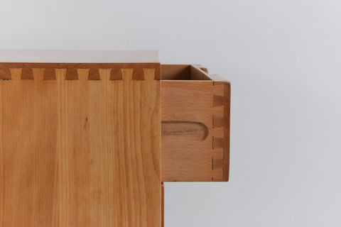 Vintage Pair of Solid Beech Bedside Drawers
