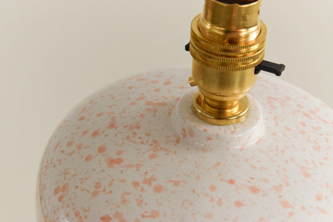 Vintage Pair of Speckled Ceramic Lamp Bases by Mideramica Portugal